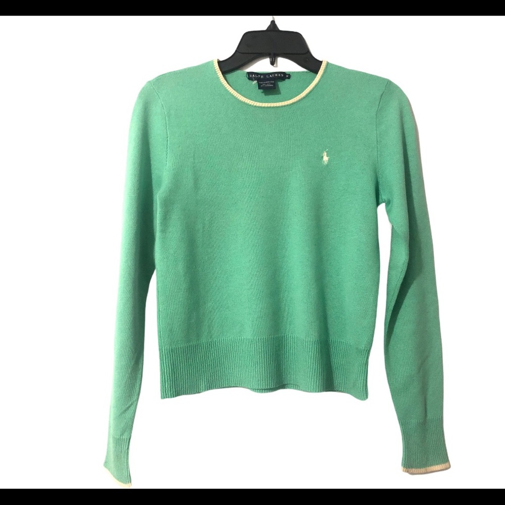 Ralph Lauren Green Silk Blend Sweater